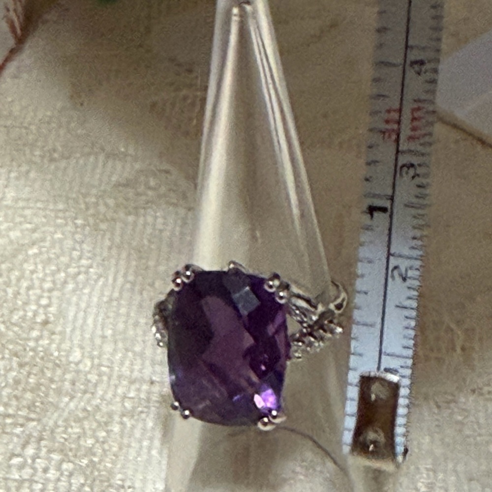 💎💎💎BOGOHO💎💎💎Vibrant Amethyst Silver Ring-size 6 - Picture 12 of 12